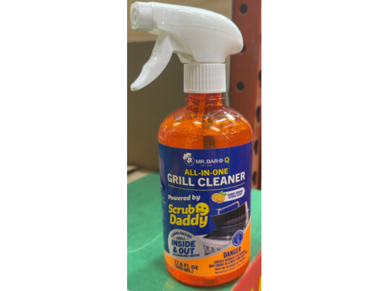 Mr. Bar-B-Q All In One Grill Cleaner, Sunny Orange Citrus Scent, 17.6 fl oz/500 mL