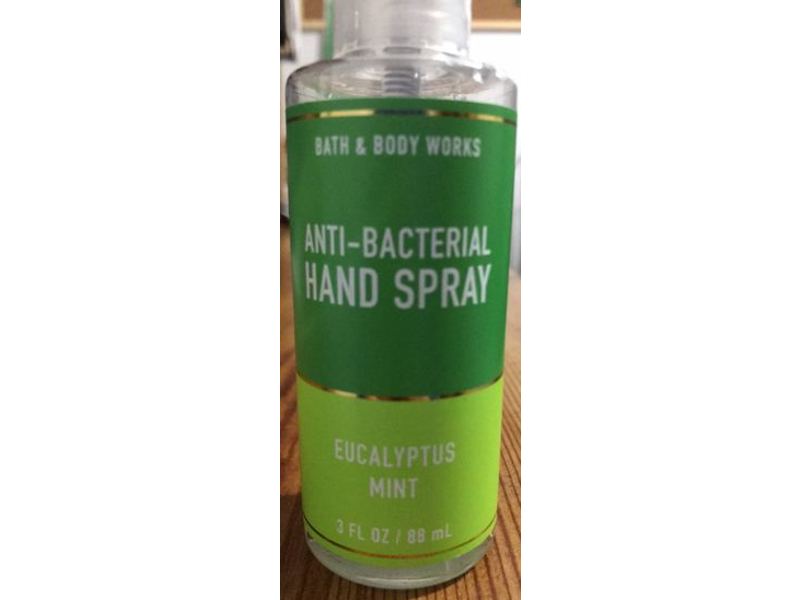 Bath & Body Works Anti-Bacterial Hand Spray, Eucalyptus Mint, 3 fl oz / 88 mL
