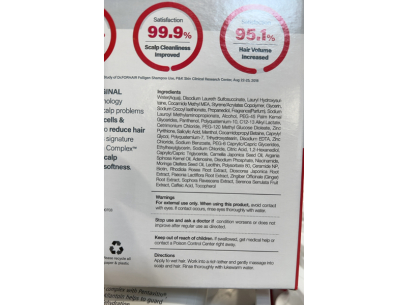 Dr. Forhair Folligen Original Shampoo, 25.36 fl oz/750 mL, Count 2