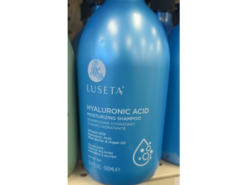 Luseta Moisturizing Shampoo, Hyaluronic Acid & Shea Butter + Argan Oil, 16.9 fl oz/500 mL