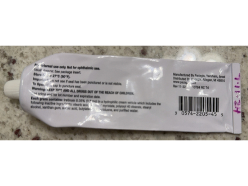 Tretinoin Cream 0.05%, 45 g, Padagis (Rx)