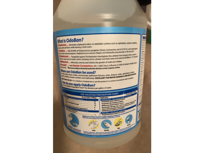 OdoBan Eliminator Odor Disinfectant Laundry & Air Freshener, Fresh Lines, 32 Loads, 3.79 L