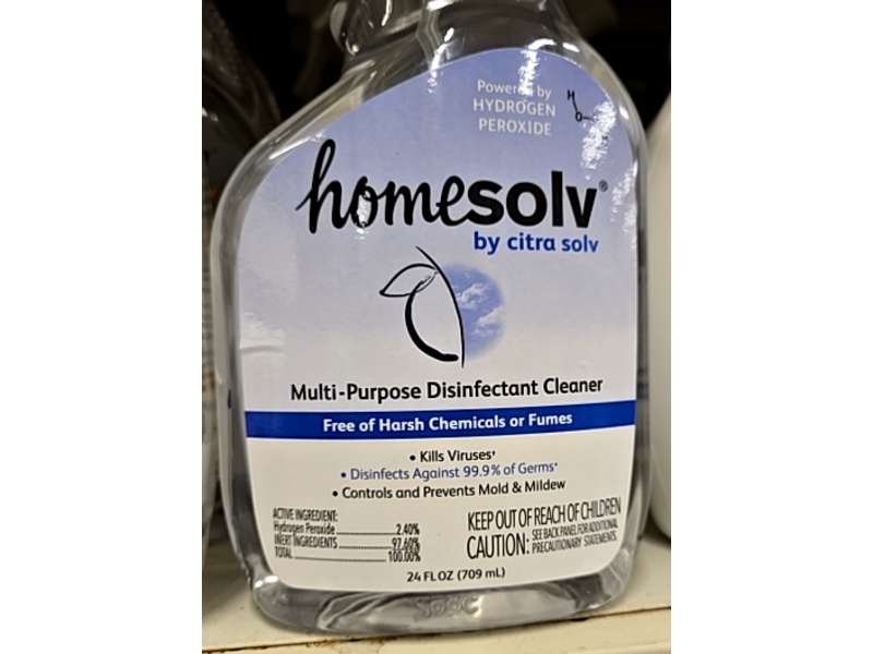 Homesolv Multi-Purpose Disinfectant Cleaner, 24 fl oz/709 mL