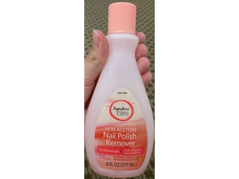 Signature Care Nail Polish Remover, Vitamin E & Panthenol, 6 fl oz/177 mL