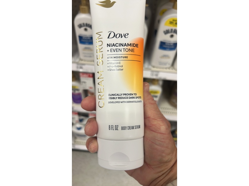 Dove Niacinamide + Even Tone Body Cream Serum, Vitamin C + Pro-Retinol & Shea Butter, 8 fl oz