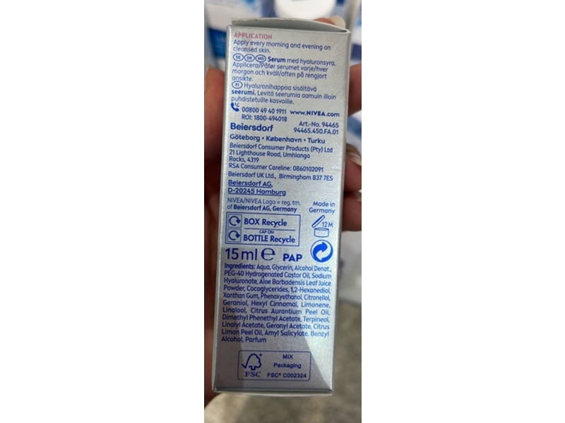 Nivea Cellular Expert Filler Hyaluron Replumping Serum, 15 mL