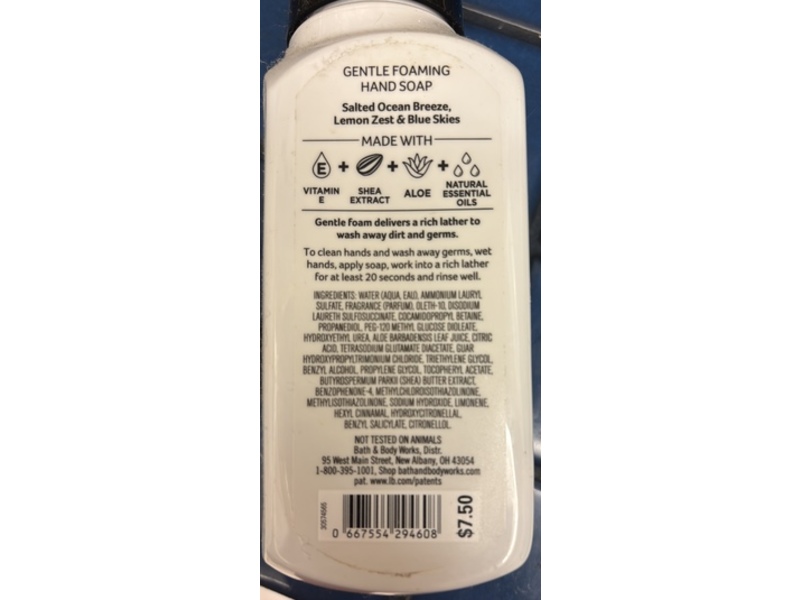 Bath & Body Works Let's Get Eggcited Gentle Foaming Hand Soap, Sunny Blue Skies, 8.75 fl oz/259 mL