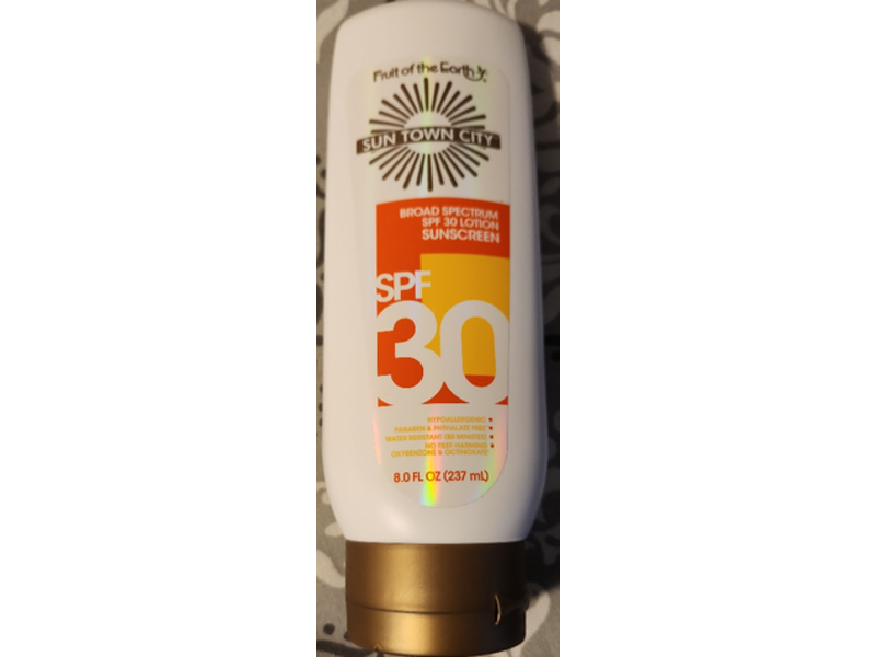 Fruit Of The Earth Sun Town City Sunscreen, SPF 30, 8 fl oz/237 mL