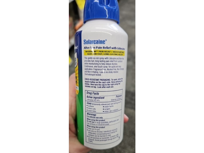 Solarcaine After Sun Pain Relief Spray, 4 oz/113 g