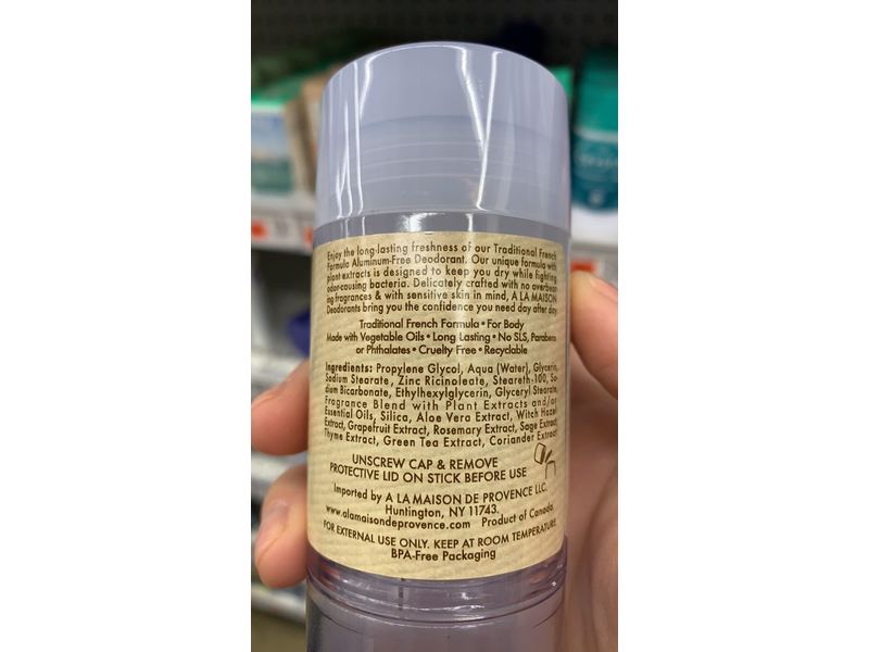 A La Maison de Provence Deodorant, Honeysuckle, 2.4 oz