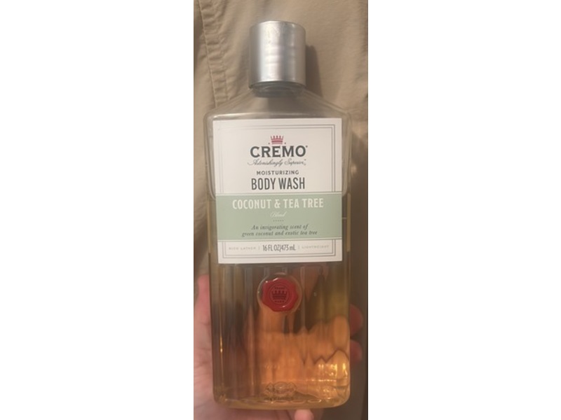 Cremo Moisturizing Body Wash, Coconut & Tea Tree, 16 fl oz/473 mL