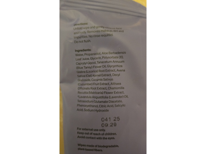 Loved 01 Soothing Cleansing Wipes, Lavender + Chamomile Relaxes, 24 Count, Pack Of 3