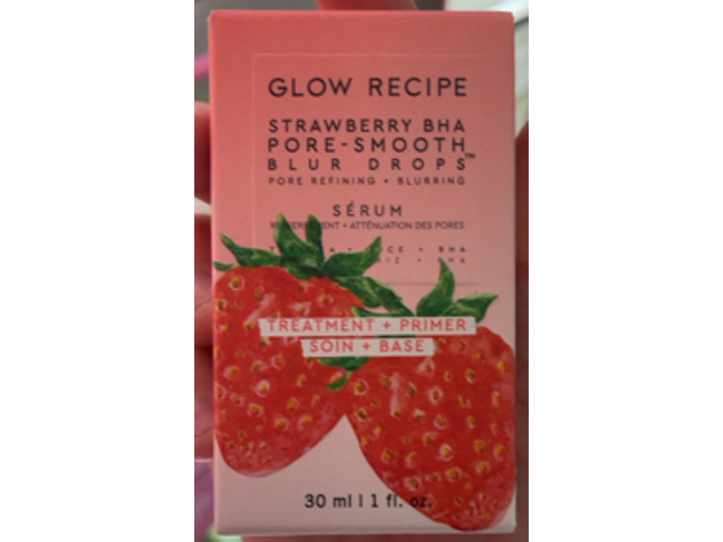 Glow Recipe Strawberry BHA Pore-Smooth Blur Drops Serum , 1 fl oz/30 mL