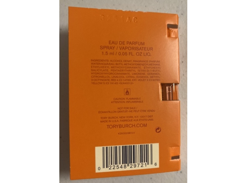 Tory Burch Eau De Parfum Spray, 0.05 fl oz/1.5 mL, Pack Of 5