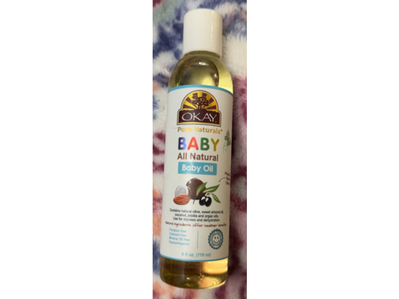 Okay Pure Naturals Baby Oil, 4 fl oz/118 mL