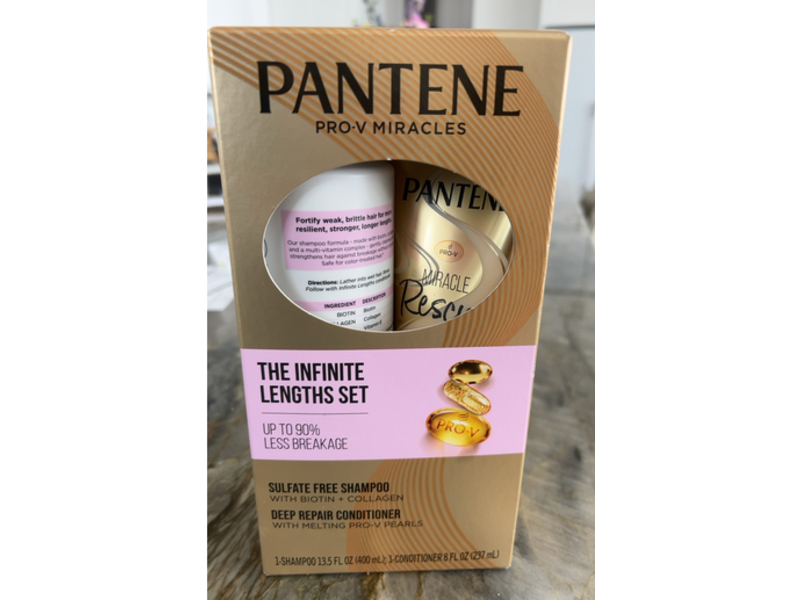 Pantene The Infinite Lengths Shampoo + Conditioner Set, 13.5 fl oz/400 mL