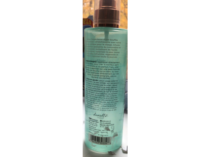 Danielle Creations Sooth & Hydrate Facial Toner Mist, Cucumber & Hyaluronic Acid, 6.8 fl oz/200 mL