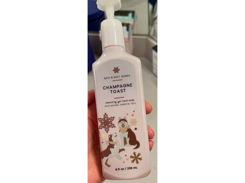 Bath & Body Works Champagne Toast Cleansing Gel Han Soap, Natural Essential Oils, 8 fl oz/236 mL
