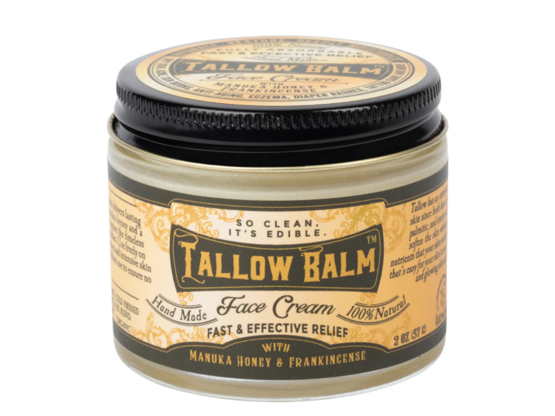 Roots And Leaves Tallow Balm Face Cream, Manuka Honey & Frankincense, 2 oz/57 g