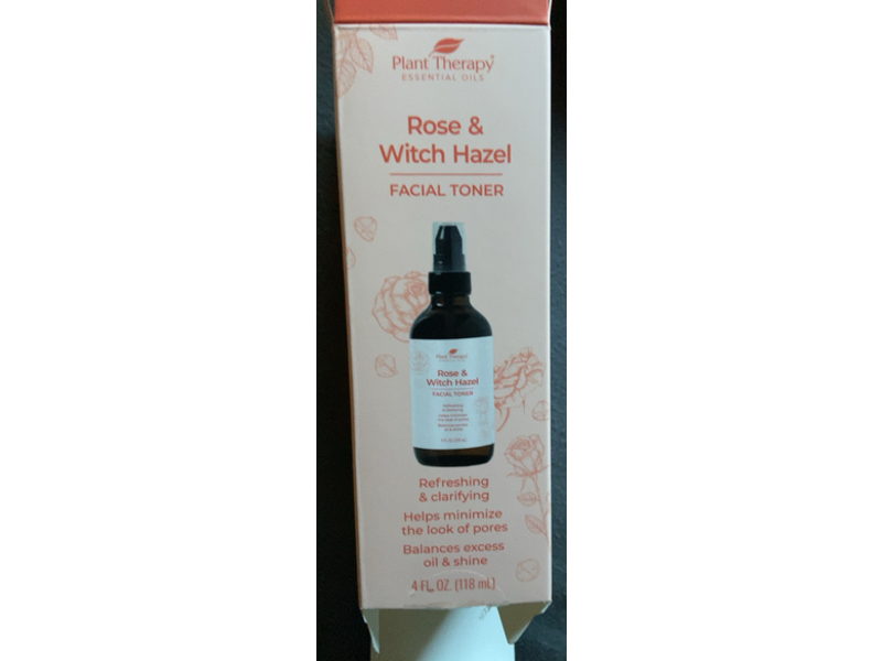 Plant Therapy Refreshing & Clarifying Facial Toner, Rose & Witch Hazel, 4 fl oz/118 mL