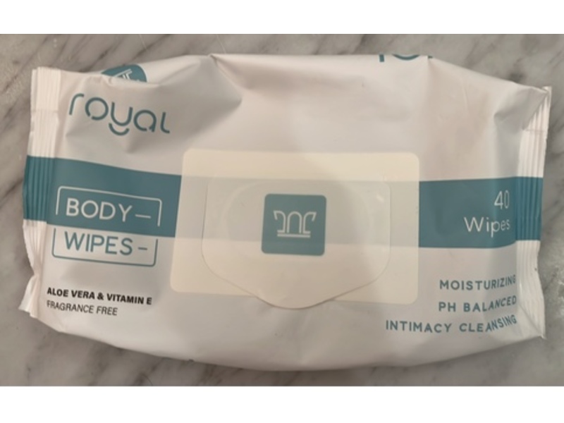 Royal Body Wipes, Alov Vera & Vitamin E, 40 Count