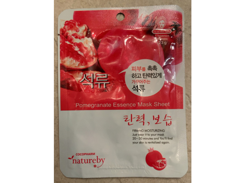 Nature By Cocopharm Pomegranate Essence Mask Sheet, 23 g