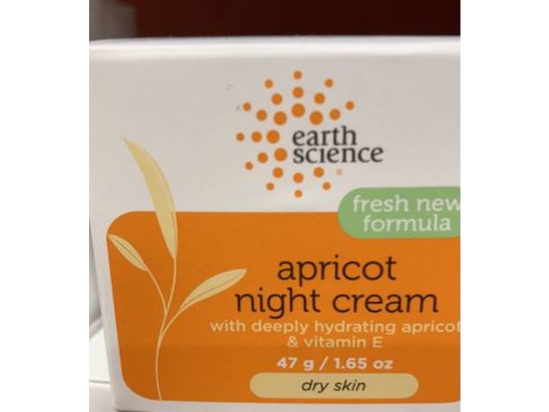 Earth Science Apricot Night Cream, 1.65 oz/47 g