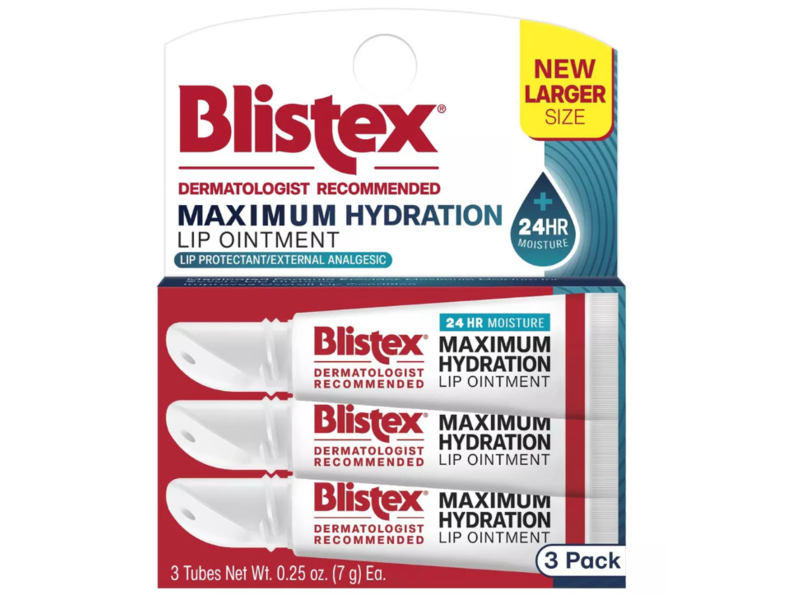 Blistex Maximum Hydration Lip Ointment, 0.25 oz/7 g, Pack Of 3