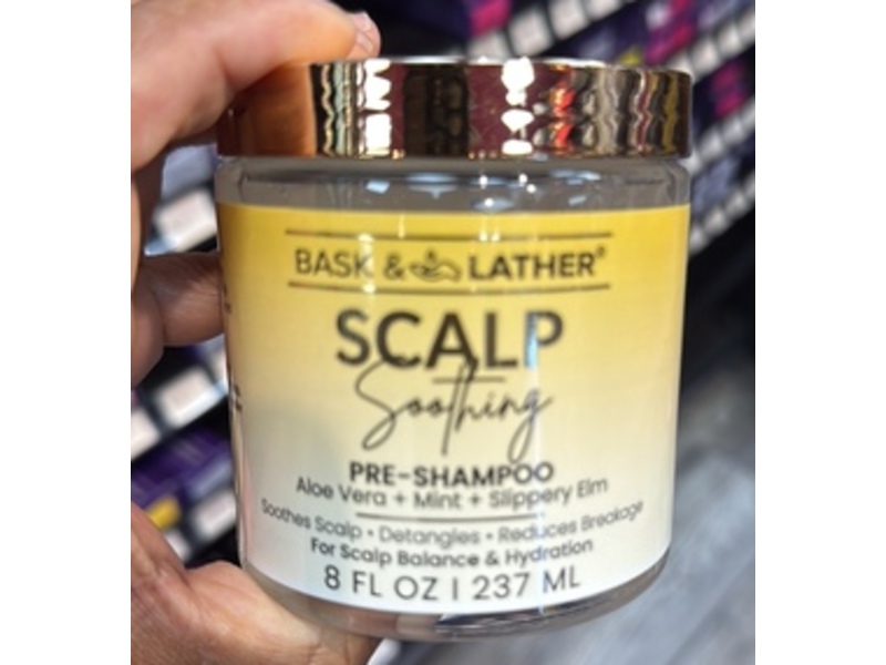 BASK & LATHER Scalp Soothing Pre-Shampoo, Aloe Vera, 8 fl oz/237 mL