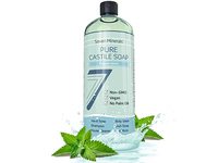 Seven Minerals Pure Castile Soap, Peppermint, 33.8 fl oz/1 L - Image 2