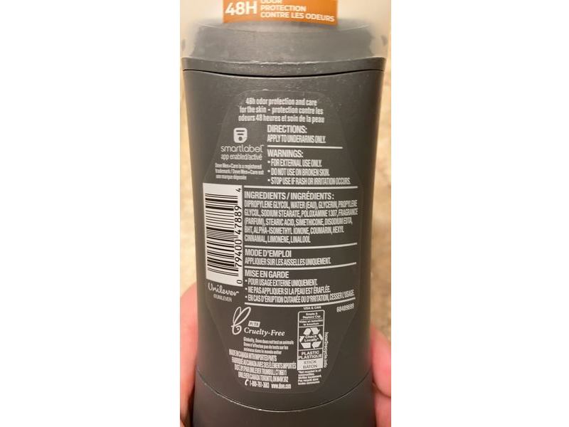 Dove Men + Care Deodorant, Sandalwood + Orange, 2.6 oz/74 g