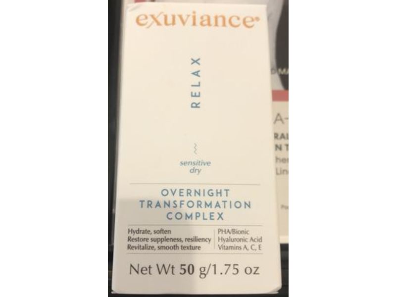 Exuviance Overnight Transformation Complex, Relax, Sensitive Dry,. 1.75 oz/50 g