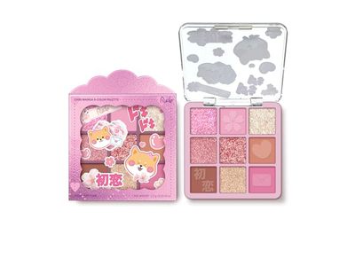 Rude Chibi Manga 9-Color Eyeshadow And Pigment Palette, Puppy Love, 0.25 oz/7.2 g