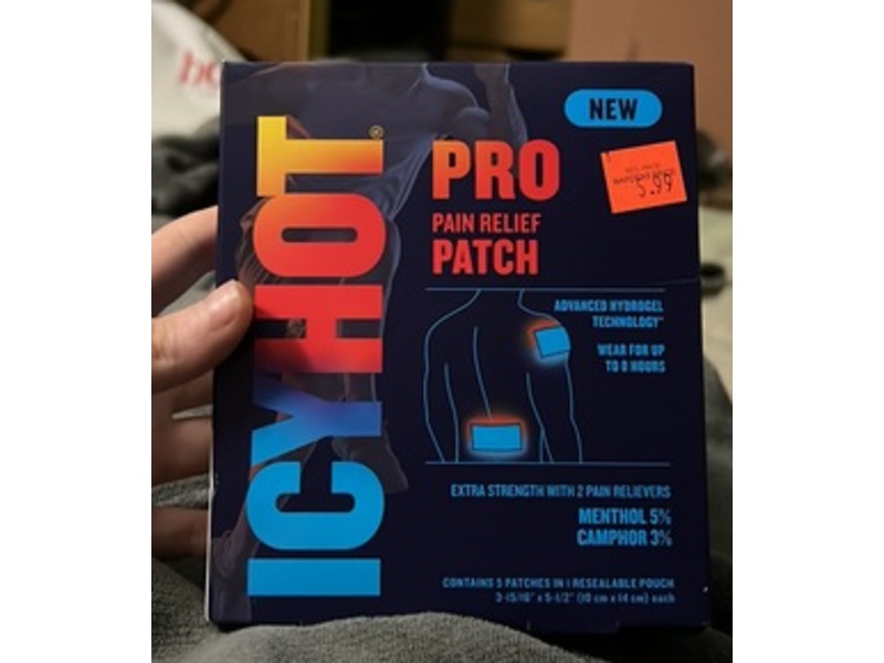 Icy Hot Pro Pain Relief Patch, 5 Count