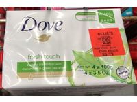 Dove Go Fresh Touch Beauty Cream Soap Bar, Cucumber & Green Tea Scent, 3.5 oz/100 g, 4 Count - thumbnail 2