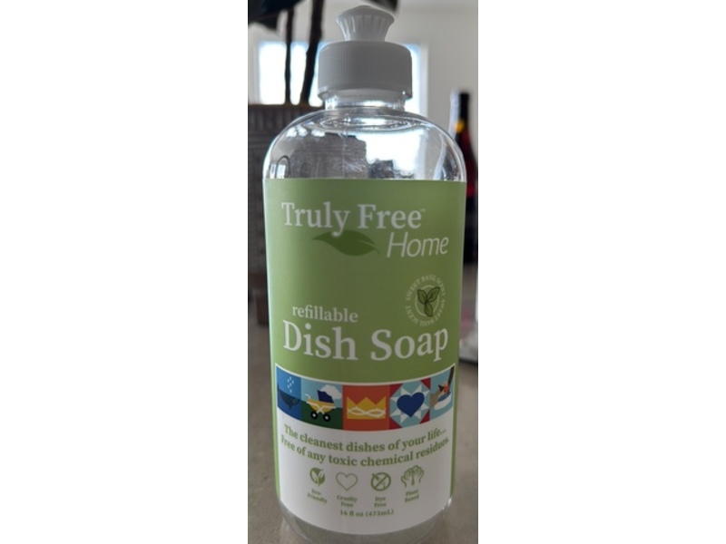 Truly Free Home Refillable Dish Soap, 16 fl oz/473 mL, Pack Of 2