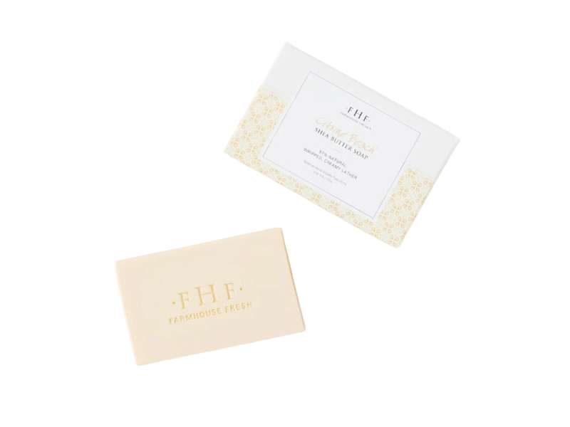 FHF Farmhouse Fresh Soap Bar, Citrine Beach Shea Butter, 6 oz/170 g