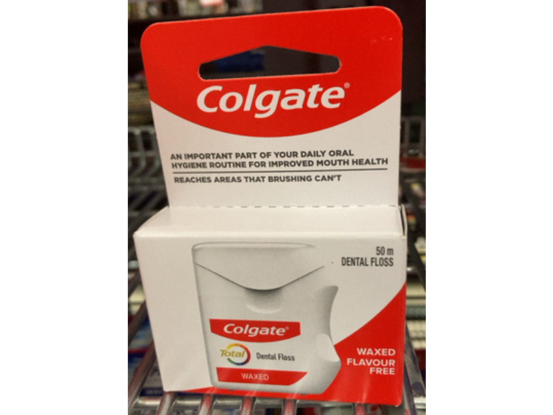 Colgate Total Dental Floss, Waxed, 50m