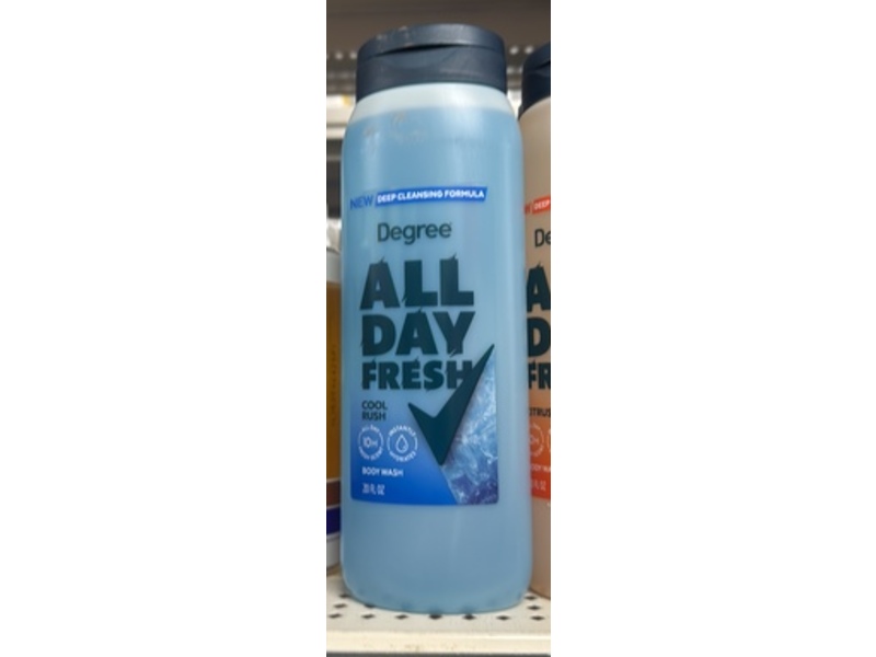 Degree All Day Fresh Body Wash, Cool Rush, 20 fl oz