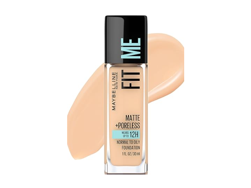 Maybelline New York Fit Me Matte Poreless Foundation, 120 Classic Ivory, 1 fl oz/30 mL