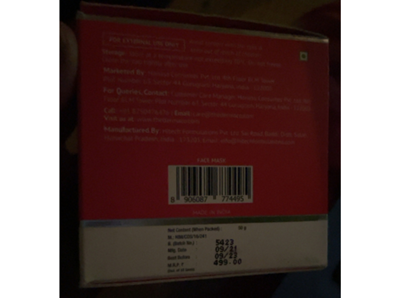 The Derma Co Clay Face Mask, 50 g