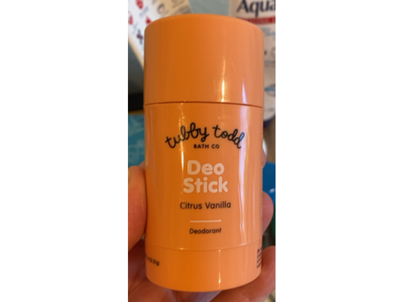 Tubby Todd Bath Co. Deodorant Stick, Citrus Vanilla, 1.8 oz/51 g