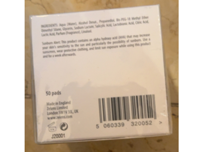 Zelens Resurfacing Facial Pads, Pha + Bio Peel, 50 Count