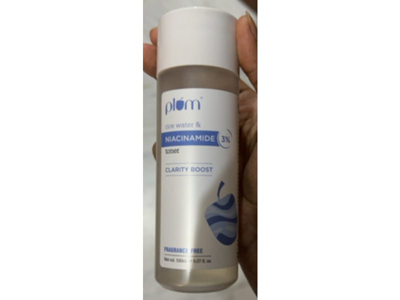 Plum Clarity Boost Toner, Rice Water +Niacinamide, 5.07 fl oz/150 mL