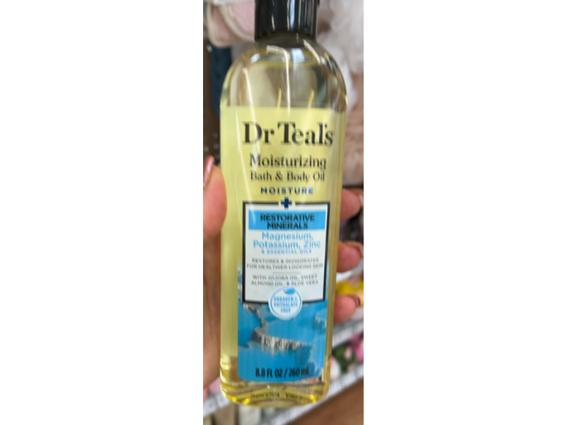 Dr Teal's Moisturizing Bath & Body Oil, Restorative Minerals, 8.8 fl oz/260 mL
