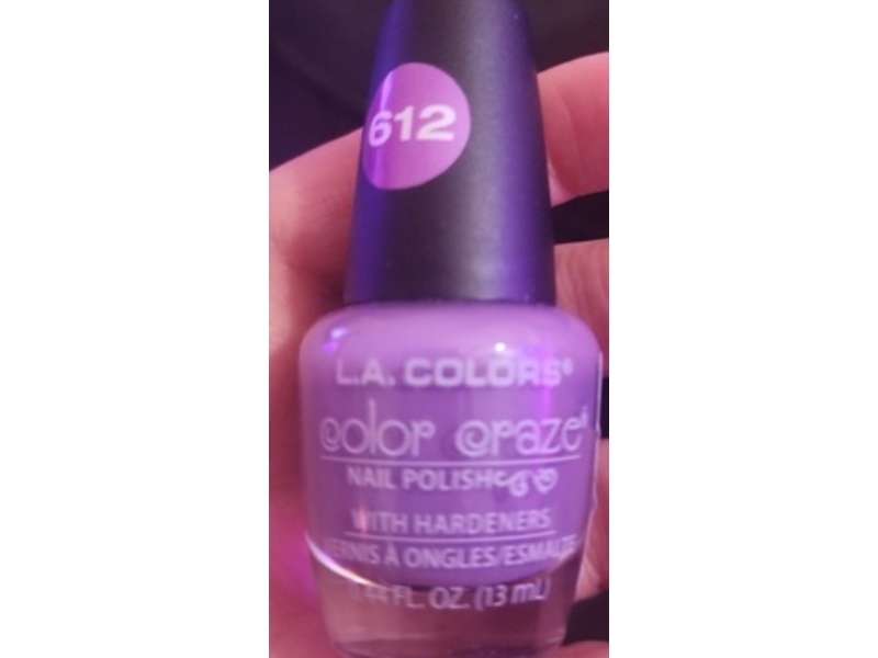 L.A. Colors Color Craze Nail Polish, Purple CNP 612, 0.44 fl oz/14 mL