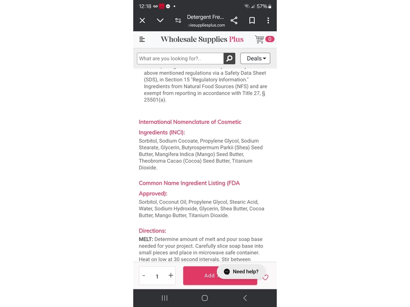 Crafter's Choice Detergent Free Three Butter Soap