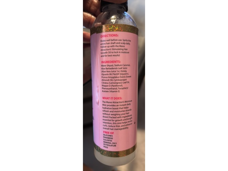 The Mane Attraction Hair Growth Moisture Mist, 8 oz/240 mL