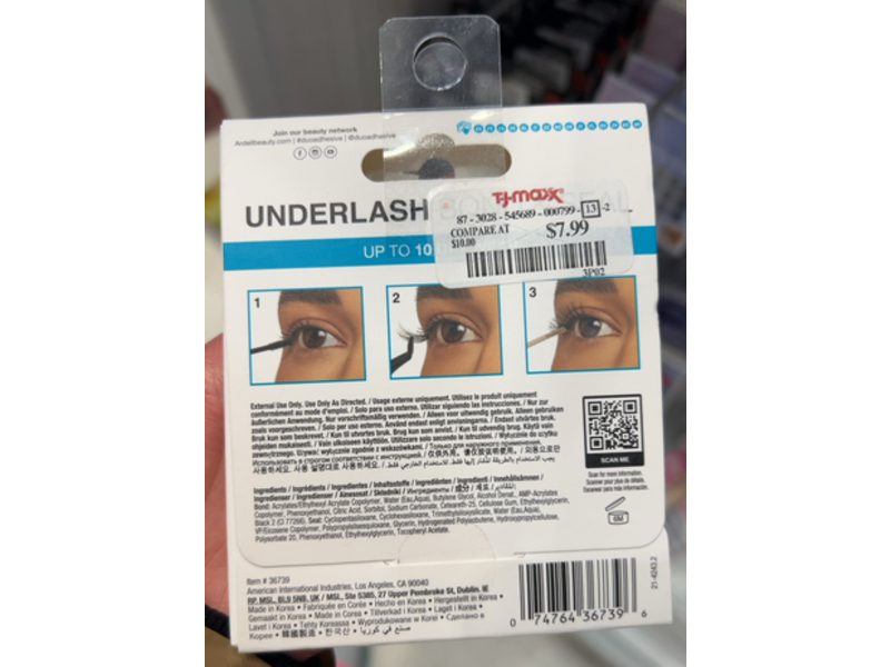 Duo Underlash Bond & Seal, Black + Clear, 0.08 oz/2.5 g