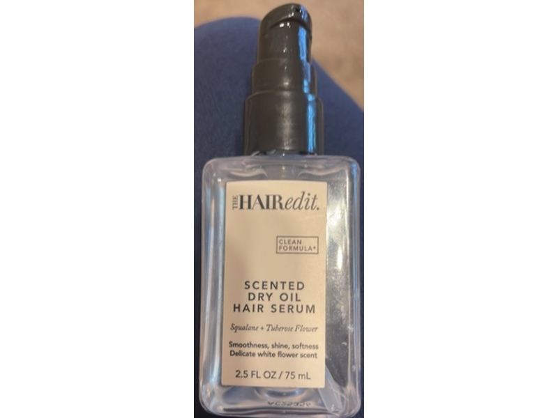 The Hair Edit Scented Dry Oil Hair Serum, Squalane + Tuberose Flower, 2.5 fl oz/75 mL